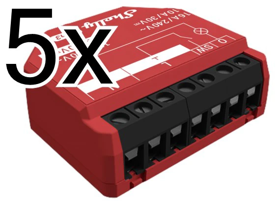 5 x Infälld strömbrytare
